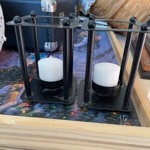 Black Candle Holders
